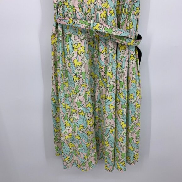 Torrid Disney Dress Peter Pan Tinkerbell Swing Button Belted NWT - Picture 8 of 14